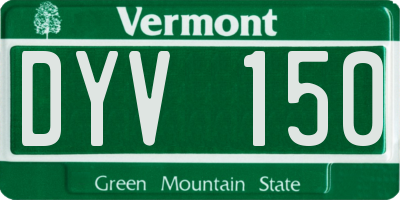 VT license plate DYV150