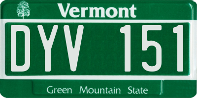VT license plate DYV151