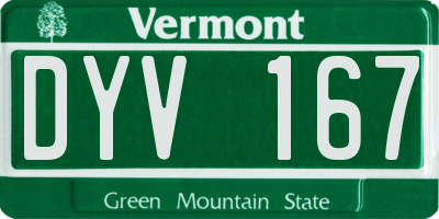 VT license plate DYV167