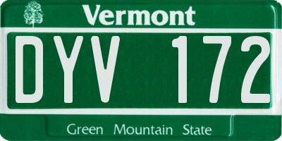 VT license plate DYV172