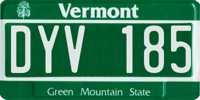 VT license plate DYV185
