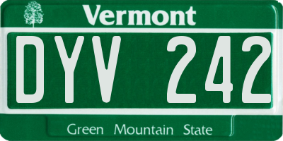 VT license plate DYV242