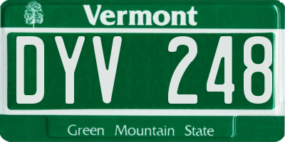 VT license plate DYV248