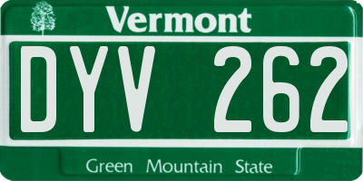 VT license plate DYV262