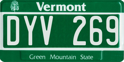 VT license plate DYV269