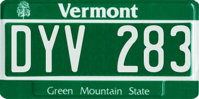 VT license plate DYV283