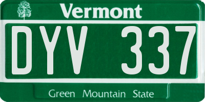 VT license plate DYV337
