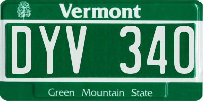VT license plate DYV340