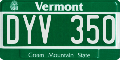 VT license plate DYV350