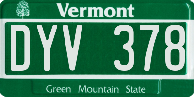 VT license plate DYV378
