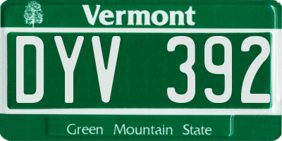 VT license plate DYV392