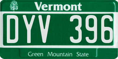VT license plate DYV396