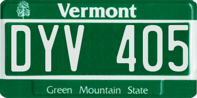 VT license plate DYV405