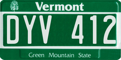 VT license plate DYV412