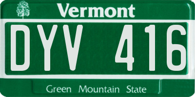 VT license plate DYV416