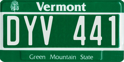 VT license plate DYV441