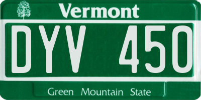 VT license plate DYV450