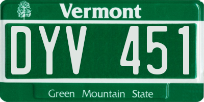 VT license plate DYV451