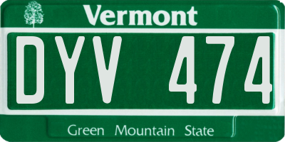 VT license plate DYV474