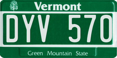 VT license plate DYV570