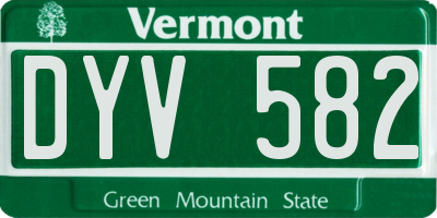 VT license plate DYV582