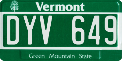 VT license plate DYV649