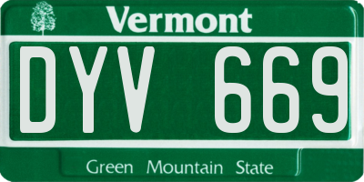 VT license plate DYV669