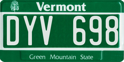 VT license plate DYV698