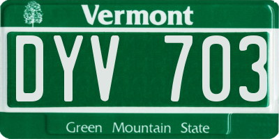 VT license plate DYV703