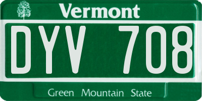 VT license plate DYV708