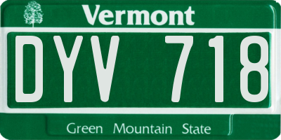 VT license plate DYV718