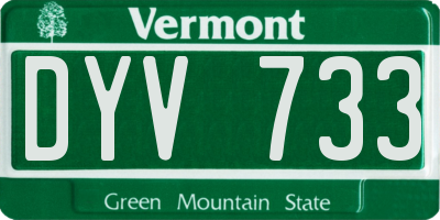 VT license plate DYV733