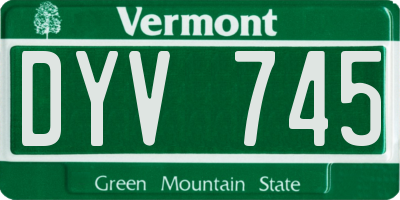 VT license plate DYV745