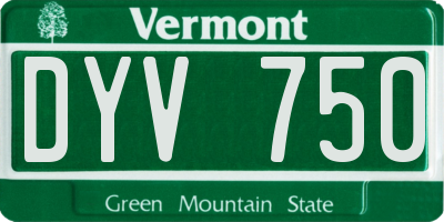 VT license plate DYV750