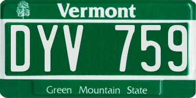 VT license plate DYV759