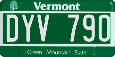 VT license plate DYV790