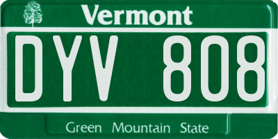 VT license plate DYV808
