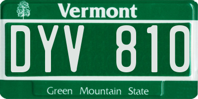 VT license plate DYV810