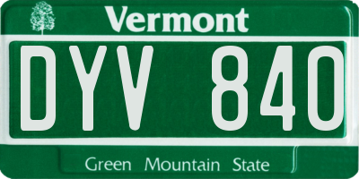 VT license plate DYV840
