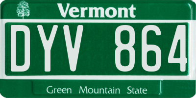 VT license plate DYV864