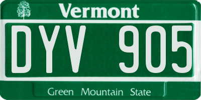 VT license plate DYV905