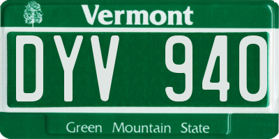 VT license plate DYV940