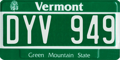 VT license plate DYV949