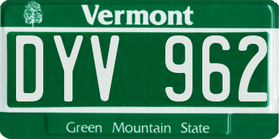 VT license plate DYV962