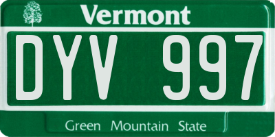 VT license plate DYV997