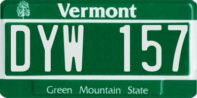 VT license plate DYW157