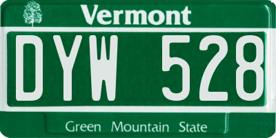 VT license plate DYW528