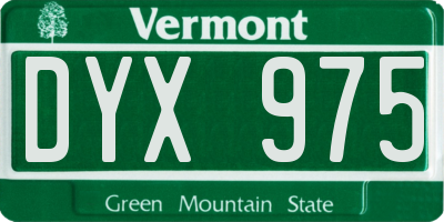 VT license plate DYX975