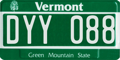 VT license plate DYY088
