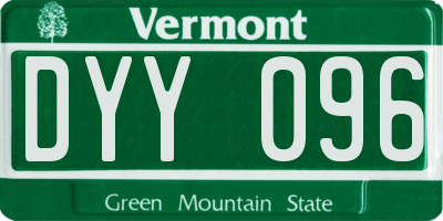 VT license plate DYY096